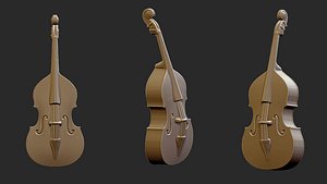 3D double bass model