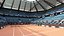 3D Clay Tennis Arena model