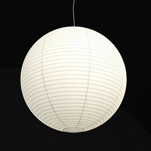 3d model paper lamp light