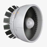Propulsion Jet Rotor White Animated Rigged