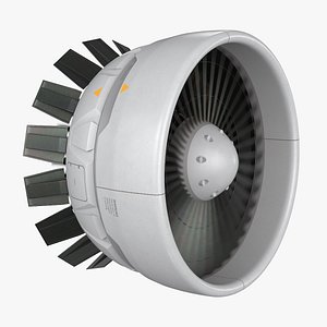 Propulsion Jet Rotor White Animated Rigged