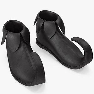 3D Elf Shoes Black