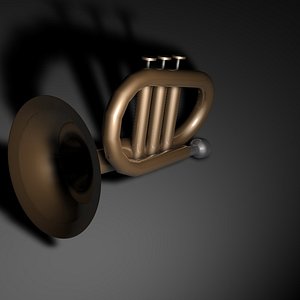 3d model bugle horn