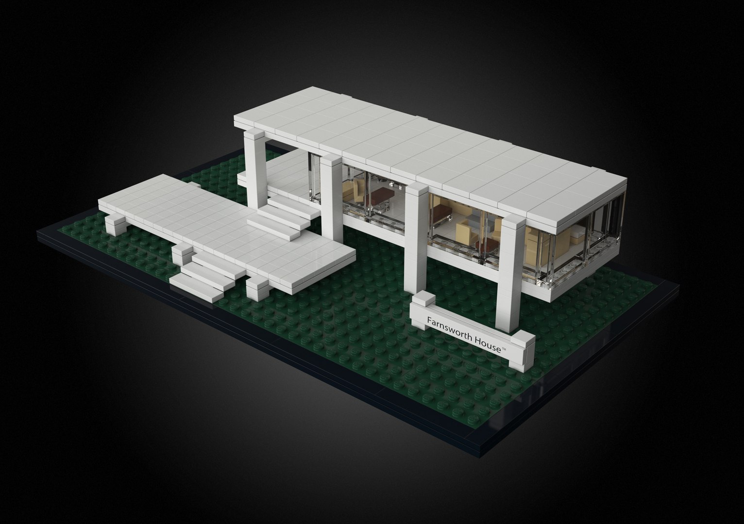 3d Farnsworth House Lego Model