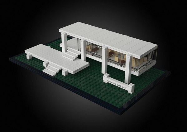 modelo 3d Lego 21009 Farnsworth House TurboSquid 1032360