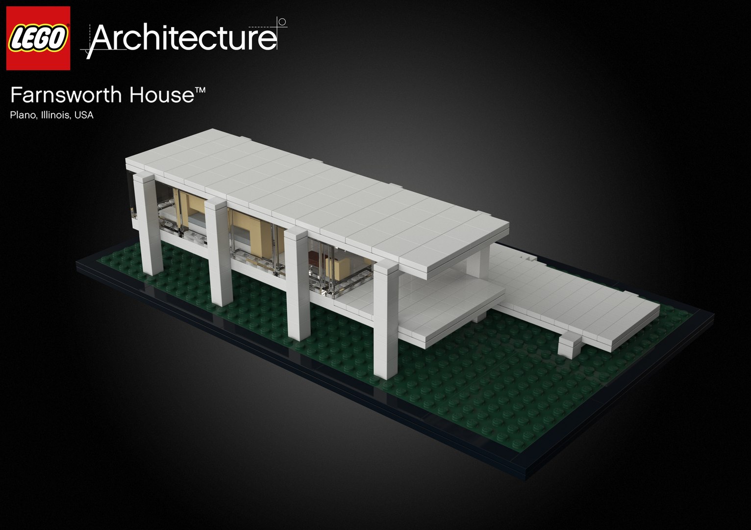 Ny mening Rindende regiment 3d farnsworth house lego model
