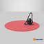 Construction-Grade Utility Vacuum on Carpet 3D model