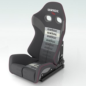 Bride GIAS III Reclining Seat - Black Gradation 3D model