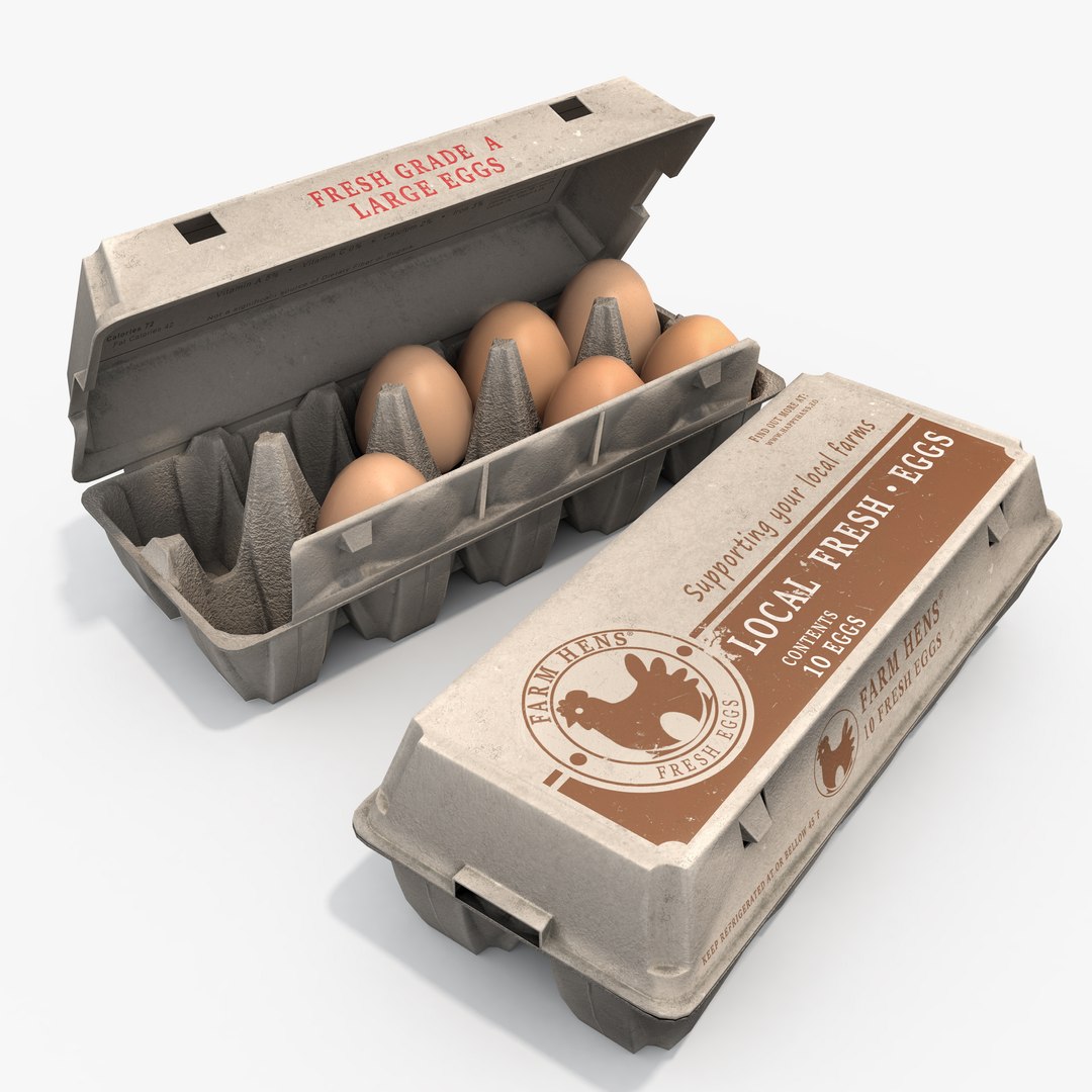 3D Eggs Cartons - TurboSquid 1564211