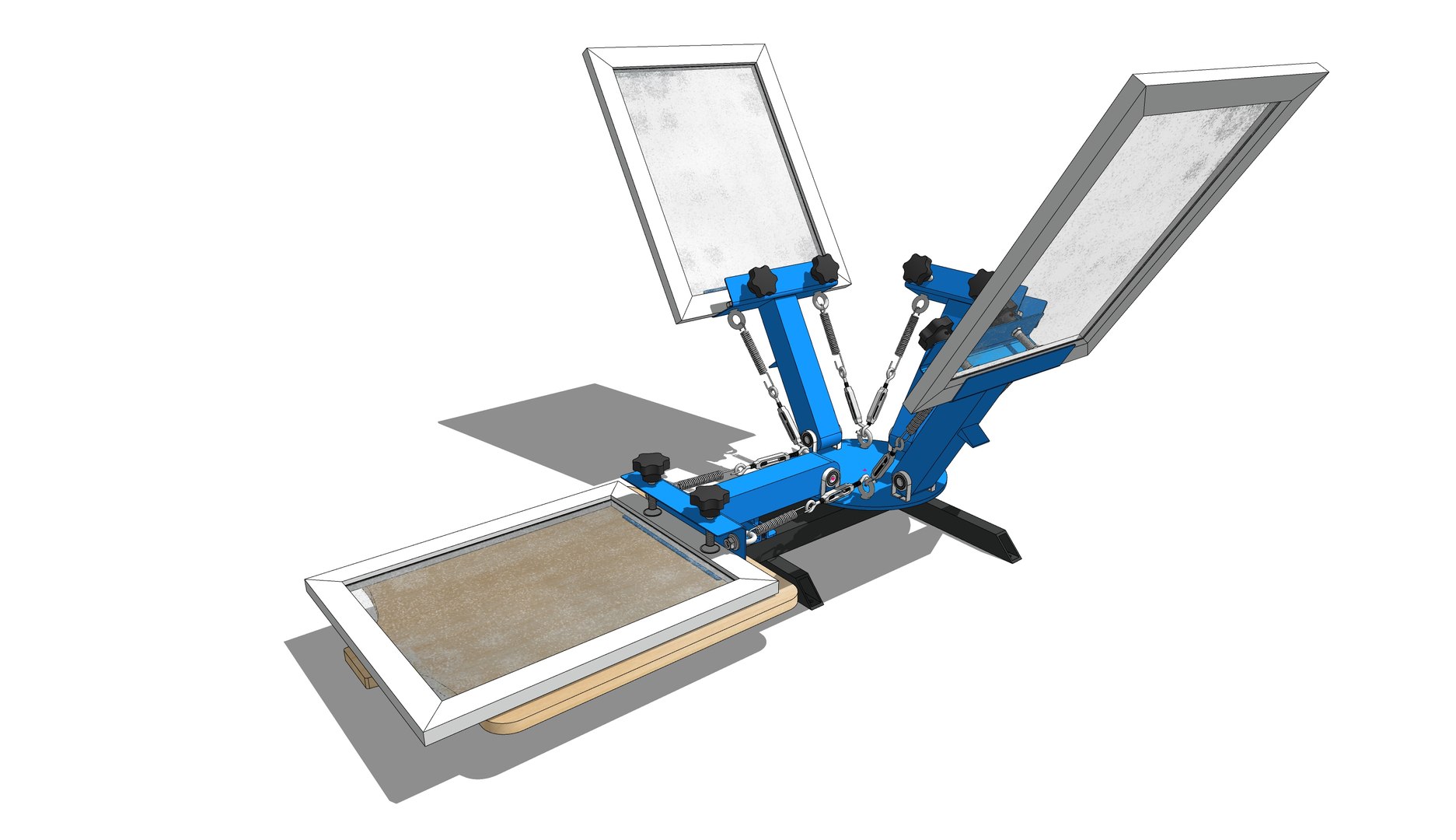 Screen Printing Press - Shirt Press - 4 Screen - Single Arm Model ...