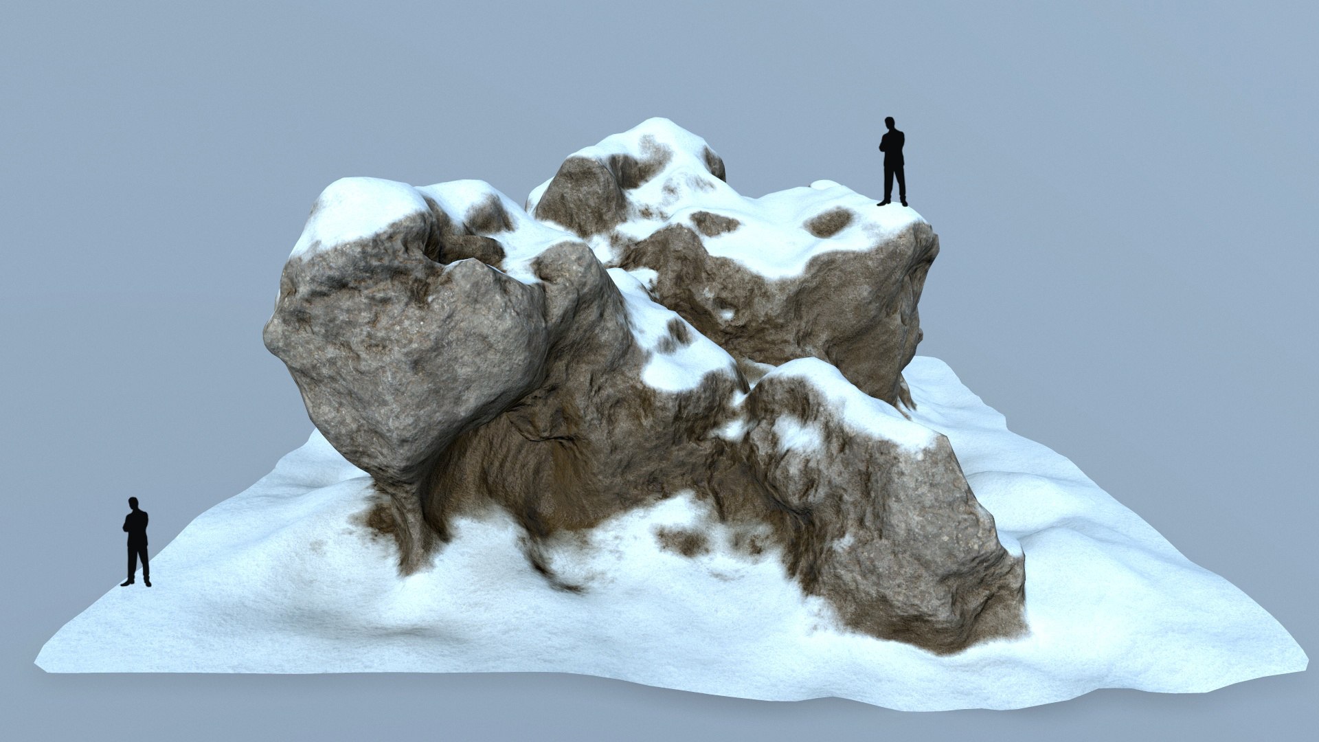 Rock snow 3D model - TurboSquid 1341696
