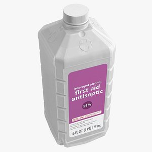 Plastic Medicine Bottle First Aid Antiseptic Liquid 16 Fl Oz