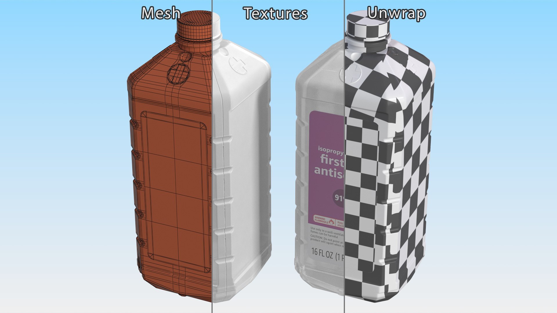3D model Plastic Medicine Bottle First Aid Antiseptic Liquid 16 Fl Oz https://p.turbosquid.com/ts-thumb/JZ/mqlCEw/wT/plasticmedicinebottlefirstaidantisepticliquid16floz3dsmodel011/jpg/1729936622/1920x1080/fit_q87/d66579aaa632a33a3d7d646b0104dcbf5aabc407/plasticmedicinebottlefirstaidantisepticliquid16floz3dsmodel011.jpg