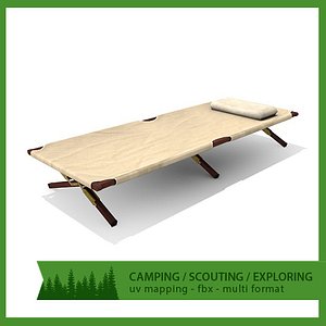 3d obj camping bed