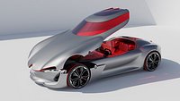 2016 Renault Trezor Electric Concept Car is a 3d model of two-seater electric concept