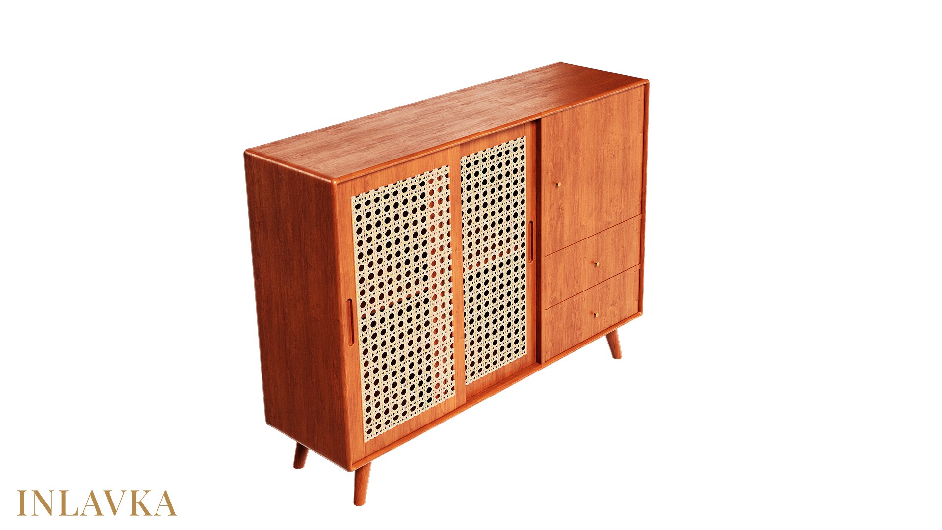 Sideboard With 2 Drawers And 3 Doors Twiggy 3D Model - TurboSquid 2265013
