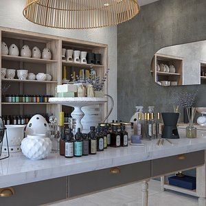 Aromatherapy Cosmetic Shop Scene
