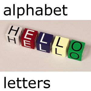 boxes alphabet letters 3d model