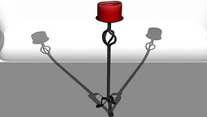 rustic candle stand 3d model