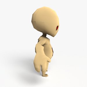 3d toon gremlin character model