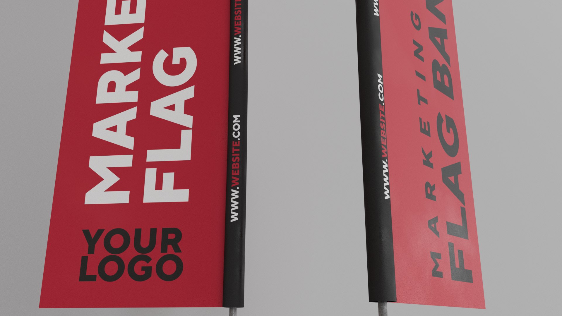 Marketing Flag Banner Maya File Blender File 3D Model TurboSquid