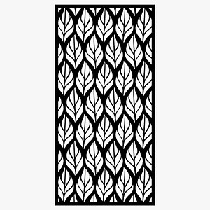 3D Leaves Pattern Decorative Panel Design for CNC and Laser Cutting - High-Quality Ready-to-Cut Files