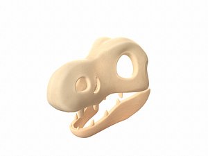 dinosaur skull cartoon 3D model