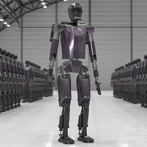 Automation Biped Robot Purple