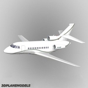 3d model dassault falcon business jet
