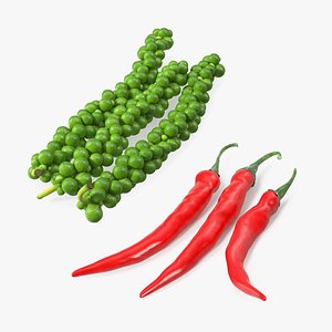 3D Fresh Peppers Collection