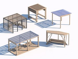 wooden summerhouse 3D