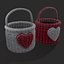 3D Knitted Heart Basket