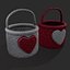 3D Knitted Heart Basket