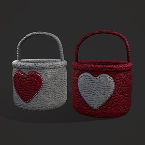 3D Knitted Heart Basket