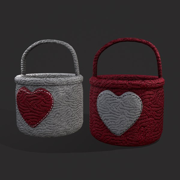 3D Knitted Heart Basket