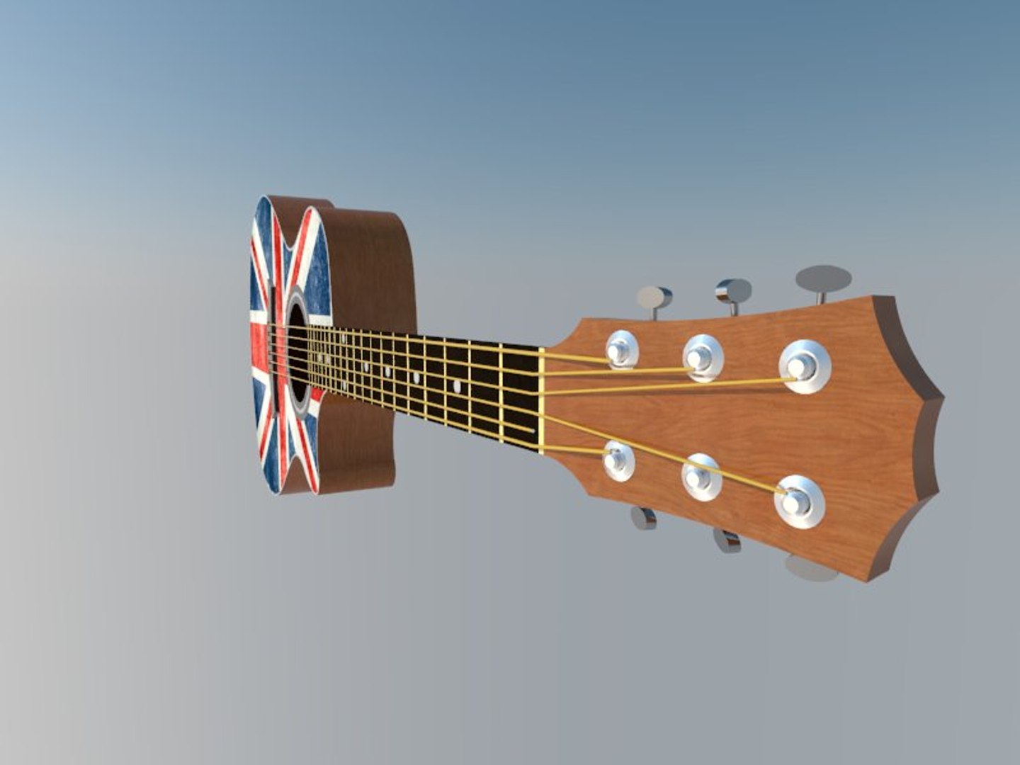 3d Guitar Instrument Modern Model