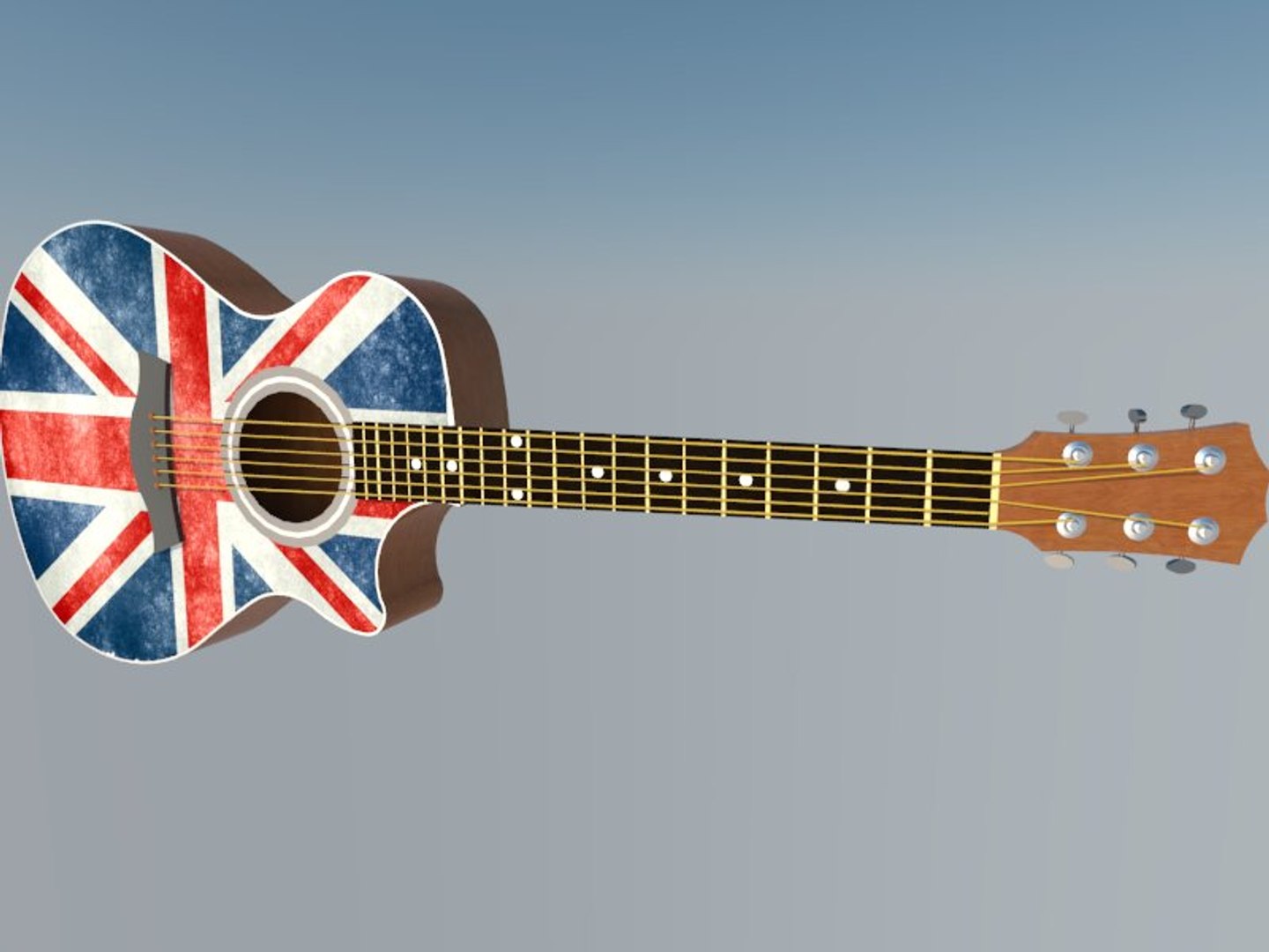 3d Guitar Instrument Modern Model