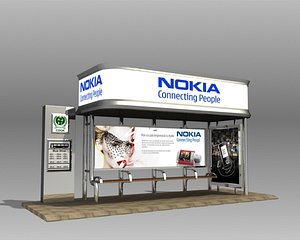3d model bus stop