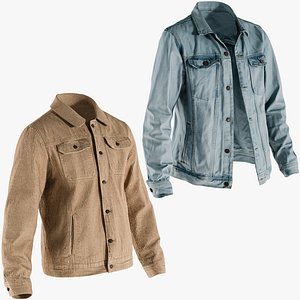 realistic jackets 2 collections 3D model