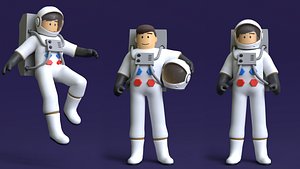 3D model Minimal Astronaut 3D Cartoon Character