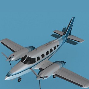 3D model Piper PA-31-350 Navajo V03