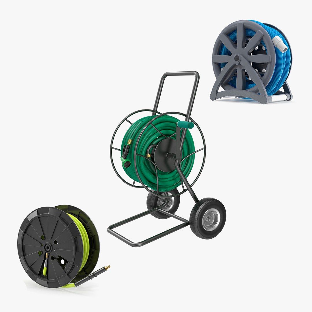 Hose Carts Collection 3D model preview
