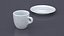 Coffee Cup with Saucer White model