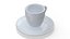 Coffee Cup with Saucer White model