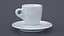 Coffee Cup with Saucer White model