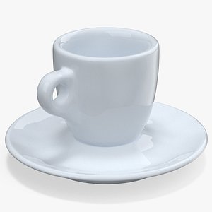 Coffee Cup with Saucer White