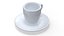 Coffee Cup with Saucer White model