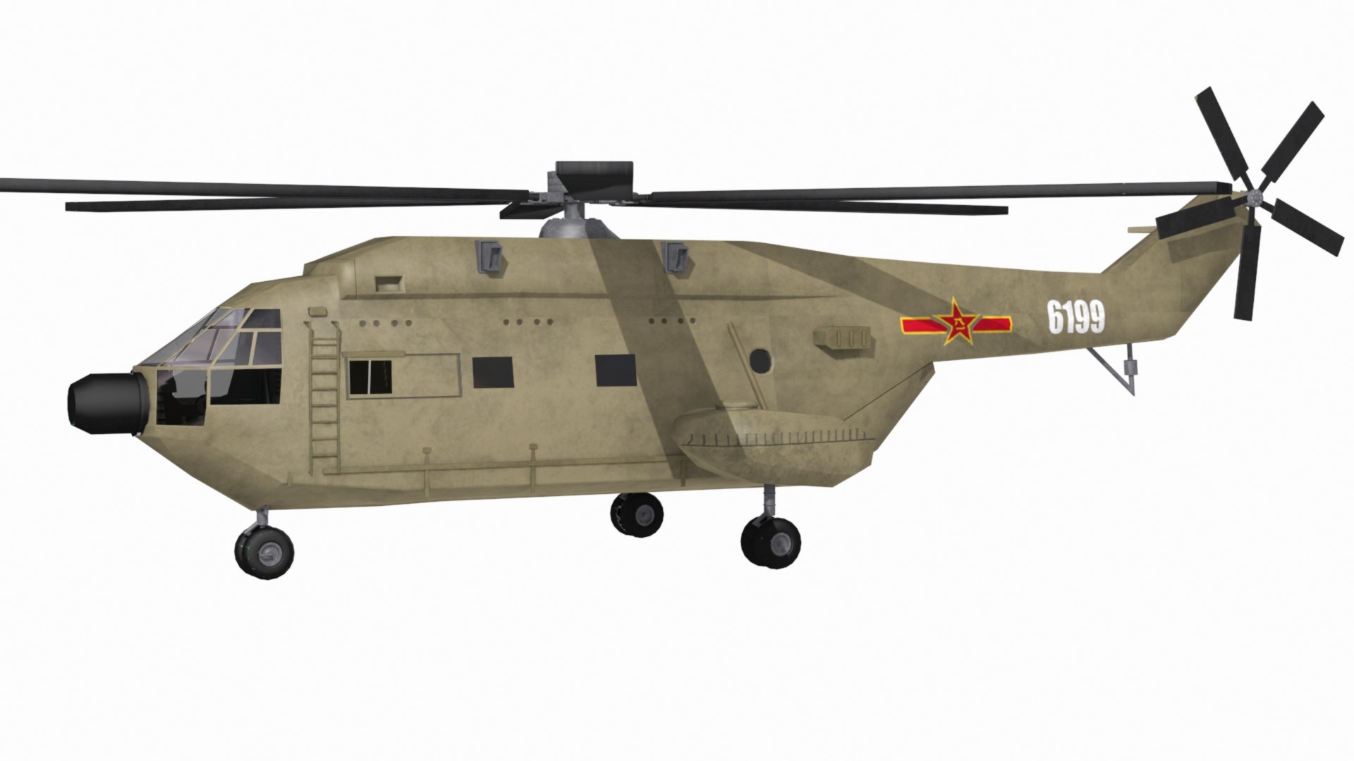 Chinese Z8 Military Helicopter 3D - TurboSquid 2178262