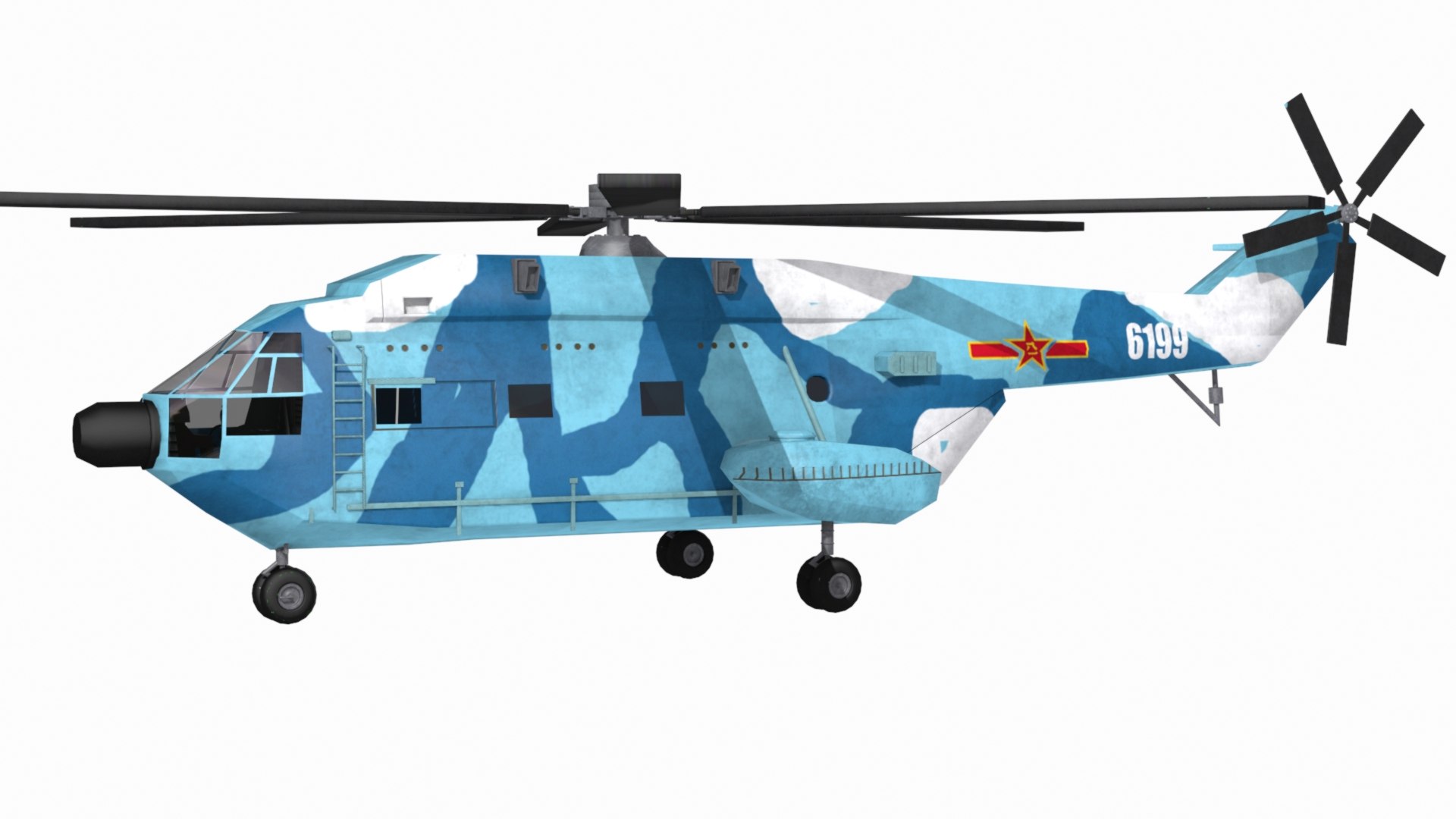 Chinese Z8 Military Helicopter 3D - TurboSquid 2178262