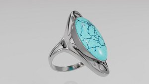 3D Turquoise ring model